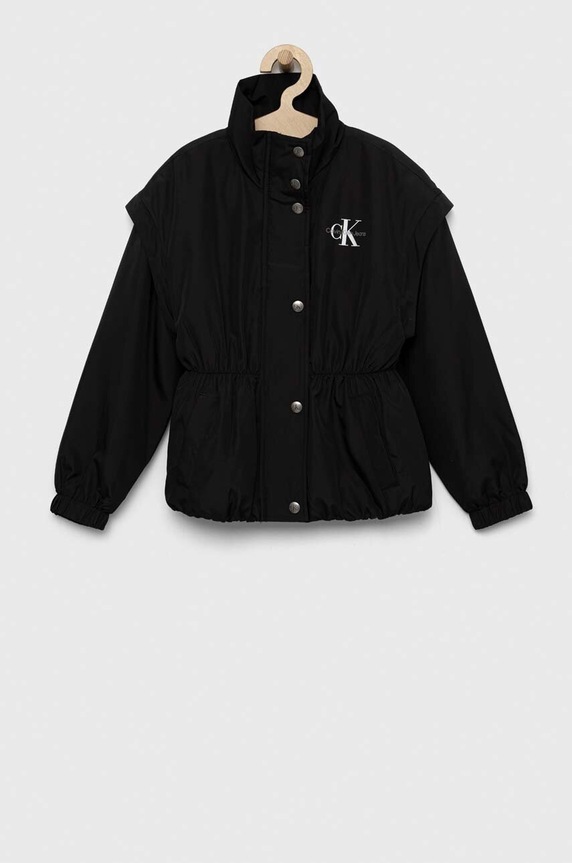Calvin Klein Jeans kurtka dziecięca bez kaptura czarny IG0IG01923.PPYX