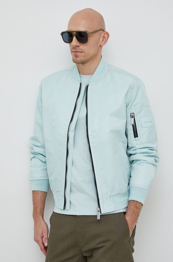 Μπουφάν bomber Calvin Klein K10K109907.PPYX πράσινο AW24