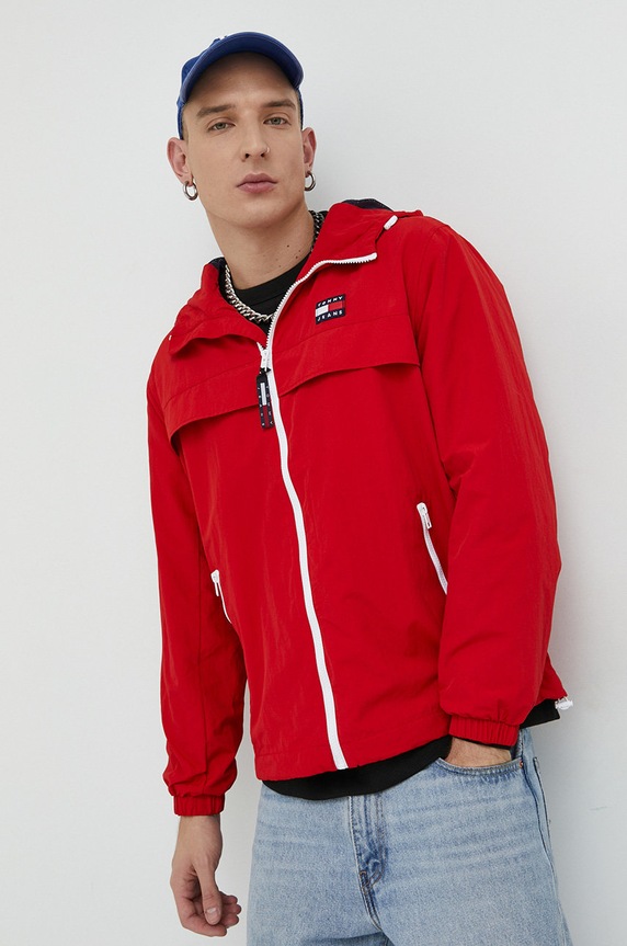 Tommy Jeans kurtka pozostałe czerwony DM0DM13340.PPYX