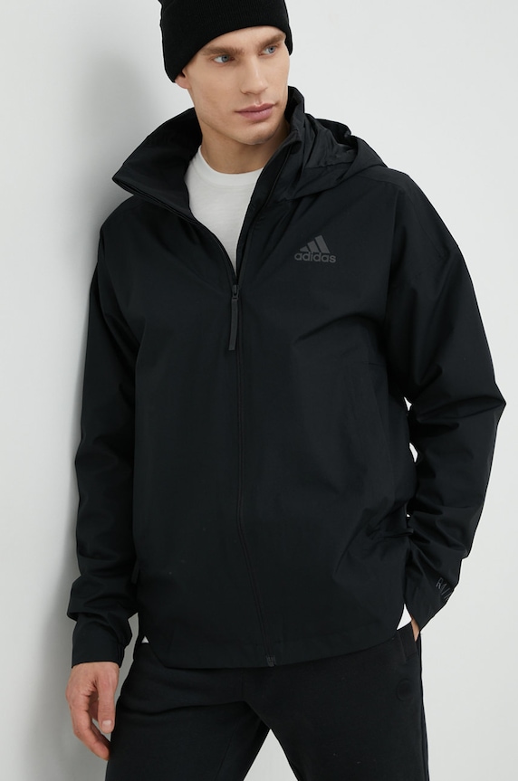 adidas geaca de ploaie cu captuseala negru HG6016