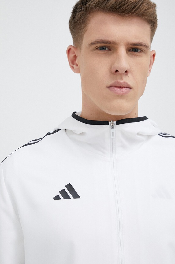 adidas Performance jacheta de antrenament Tiro 23 cu captuseala alb HZ9068