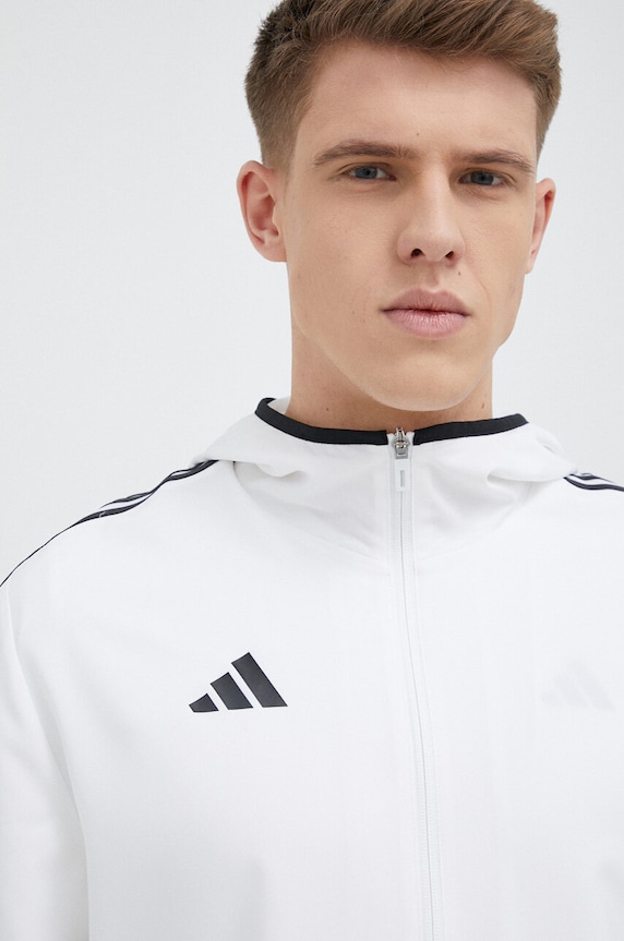 adidas Performance jacheta de antrenament Tiro 23 cu captuseala alb HZ9068