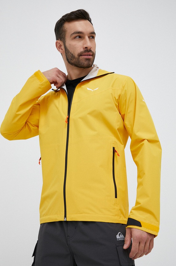 Salewa kurtka outdoorowa Puez Aqua 4 PTX 2.5L pozostałe żółty 00.0000028615