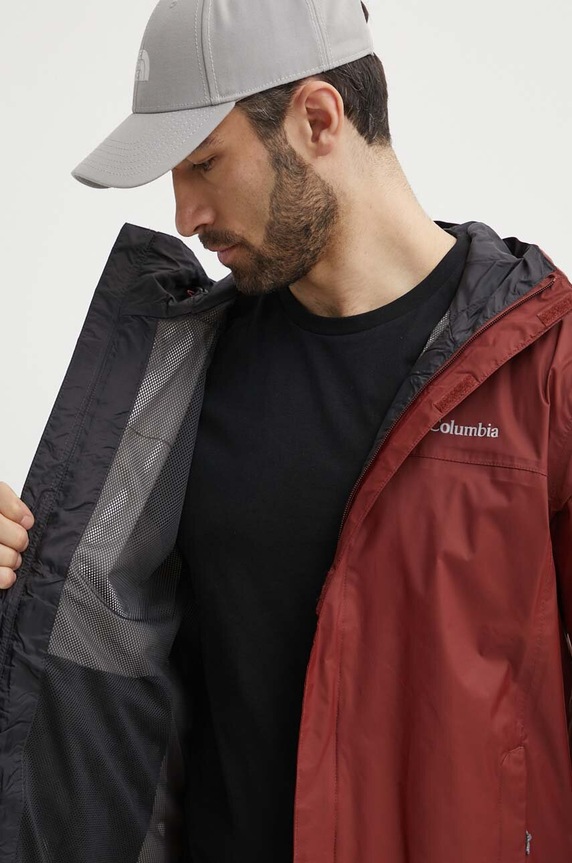 Columbia szabadidős kabát Watertight II 1533898 burgundia