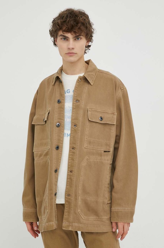 Τζιν μπουφάν G-Star καφέ D23019.D300