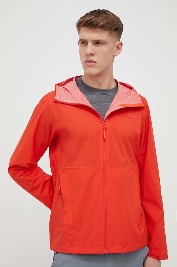 Jack Wolfskin kurtka outdoorowa Elsberg 2.5L pozostałe pomarańczowy 1115881