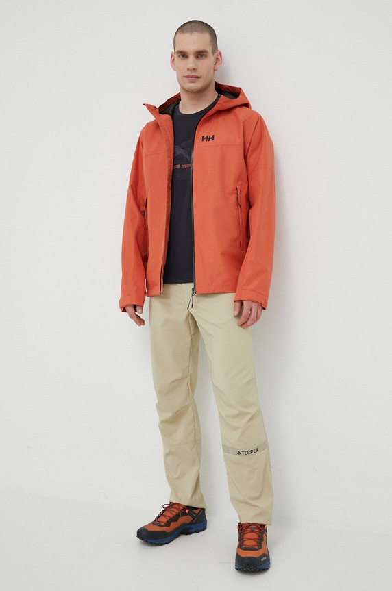 Helly Hansen kurtka przeciwdeszczowa Active Ocean Bound 53979 pomarańczowy SS23