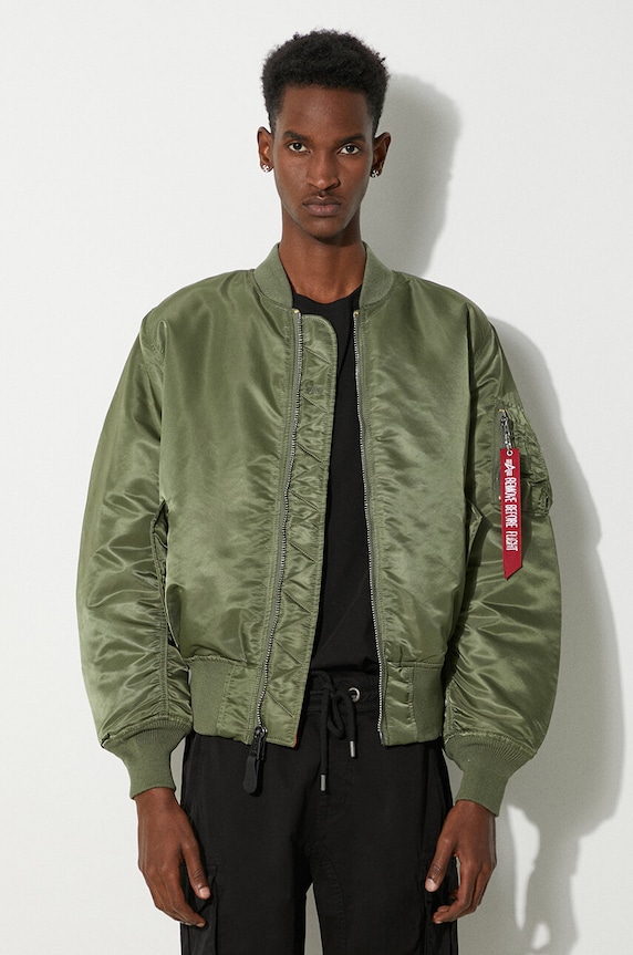 Dvostrana bomber jakna Alpha Industries za prijelazno razdoblje zelena 100101.01