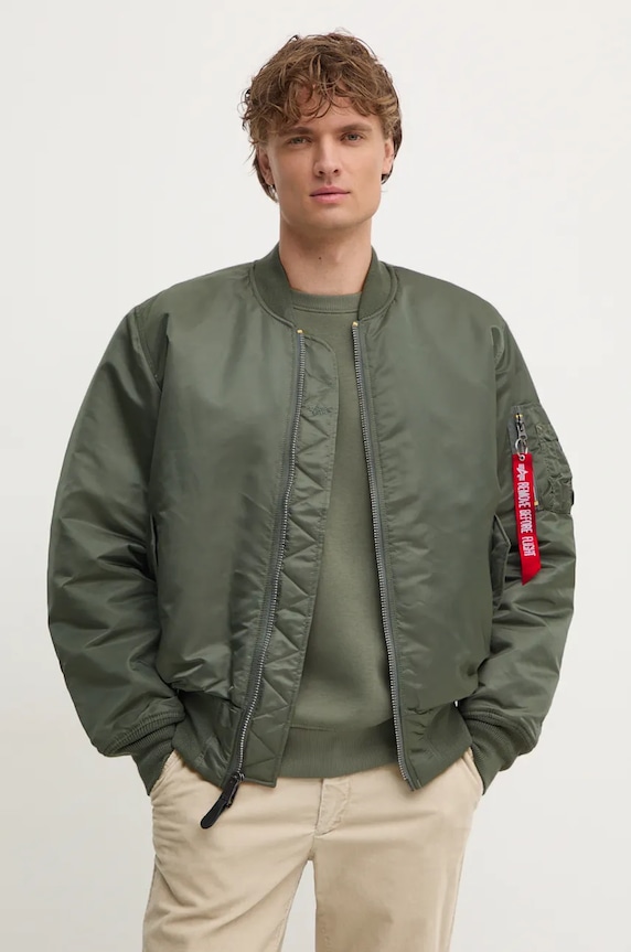 Alpha Industries giacca bomber foderato verde 100101.