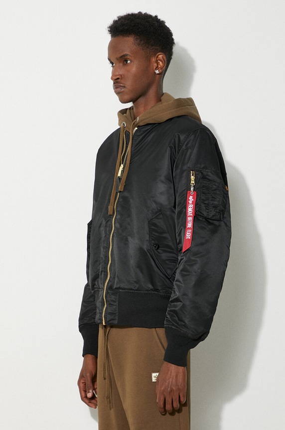 Bomber jakna Alpha Industries MA-1 100101. crna