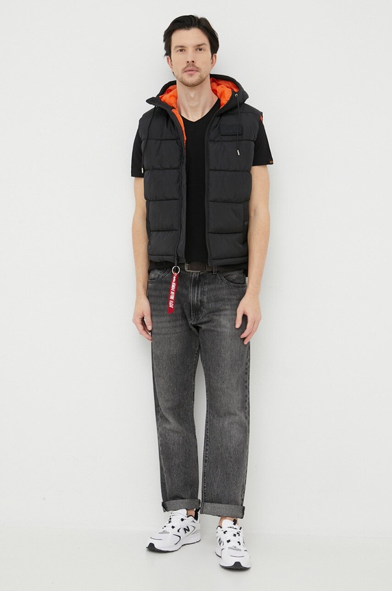 Alpha Industries vest 118110 black SS25
