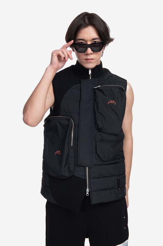 A-COLD-WALL* vest Asymmetric Padded Gilet other black ACWMO142