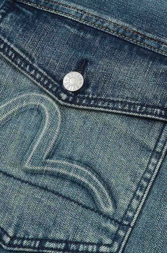 Traper jakna Evisu Kamon Embossed Denim Jacket 2ESHTM3DJ710LFCS