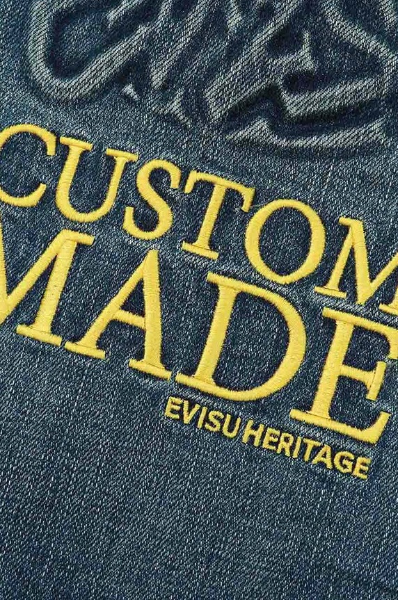 Traper jakna Evisu Kamon Embossed Denim Jacket 2ESHTM3DJ710LFCS