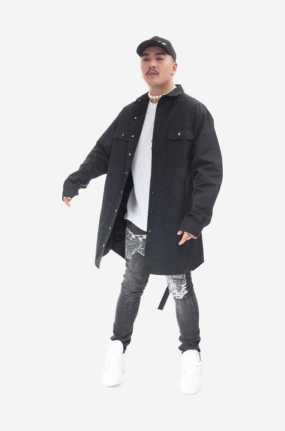 Rick Owens geacă Woven Jumbo DU01C6753.MUEP3.BLACK
