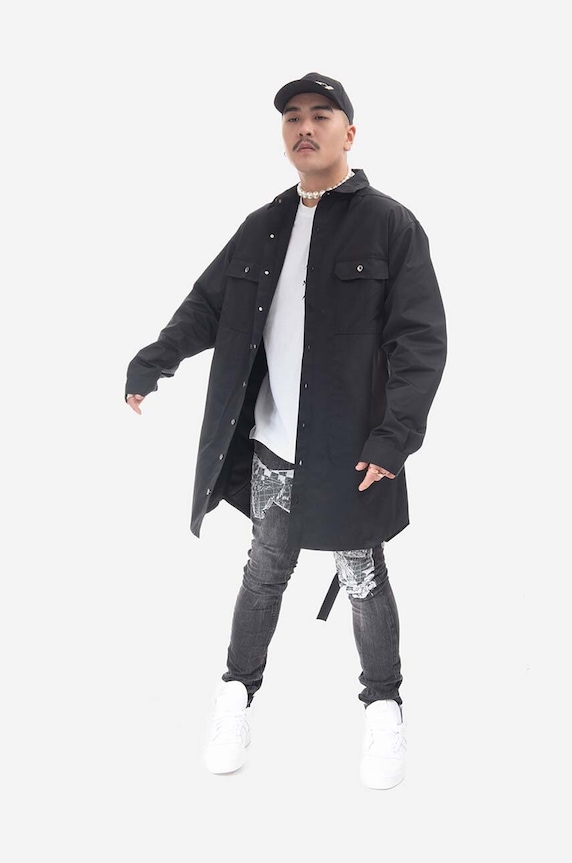 Rick Owens geacă Woven Jumbo DU01C6753.MUEP3.BLACK