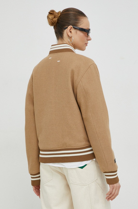 Odzież Filling Pieces kurtka bomber wełniana Varsity Jacket 81422209985 brązowy