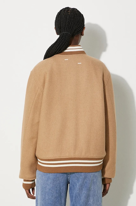 Clothing Filling Pieces wool bomber jacket Varsity Jacket 81422209985 brown