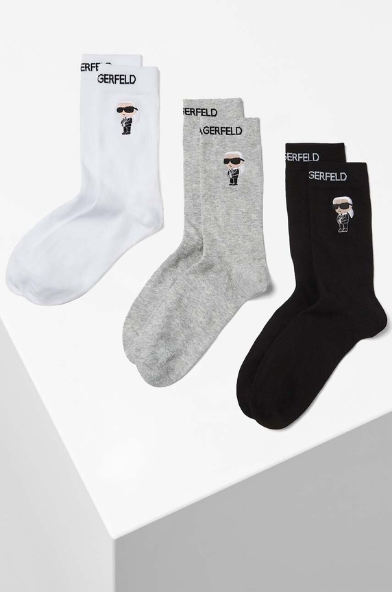 Karl Lagerfeld skarpetki 3-pack 230W6001 multicolor