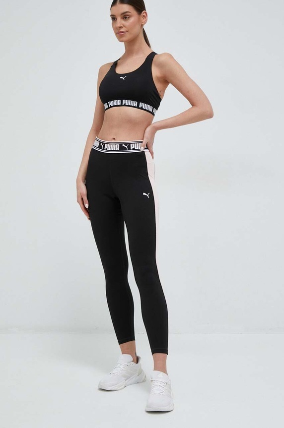 Tajice za trening Puma Strong Fashion pletivo crna 523111