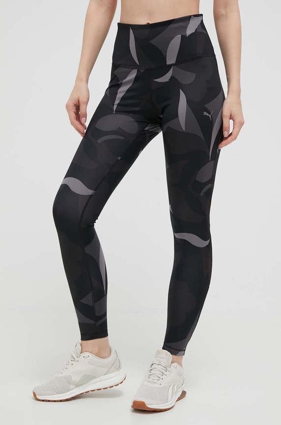 Legíny na jogu Puma Studio s elastanom čierna 523144