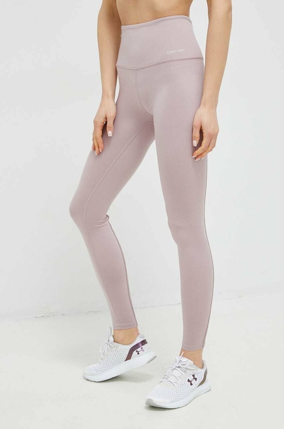 Tréninkové legíny Calvin Klein Performance Effect pletenina růžová 00GWS3L604