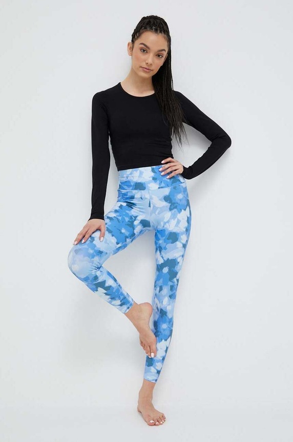 Casall jambiere de yoga tricotaj albastru 23166