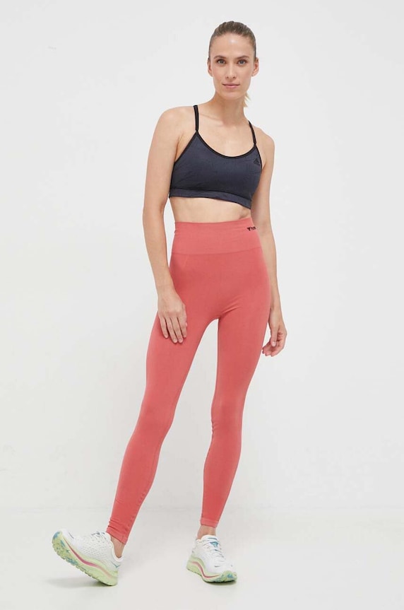 Hummel legginsy sportowe damskie hmlTIF SEAMLESS HIGH WAIST TIGHTS 210492 czerwony SS26