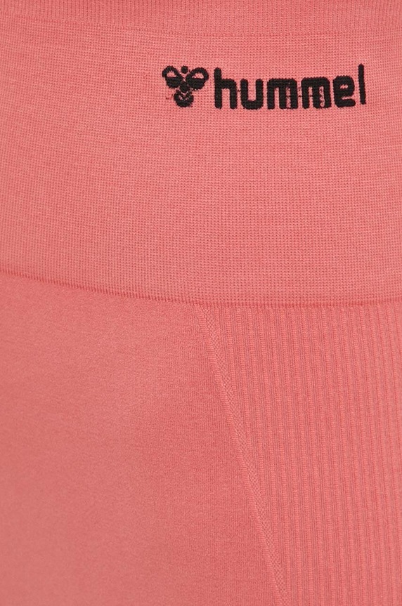 Hummel legginsy sportowe damskie hmlTIF SEAMLESS HIGH WAIST TIGHTS czerwony 210492