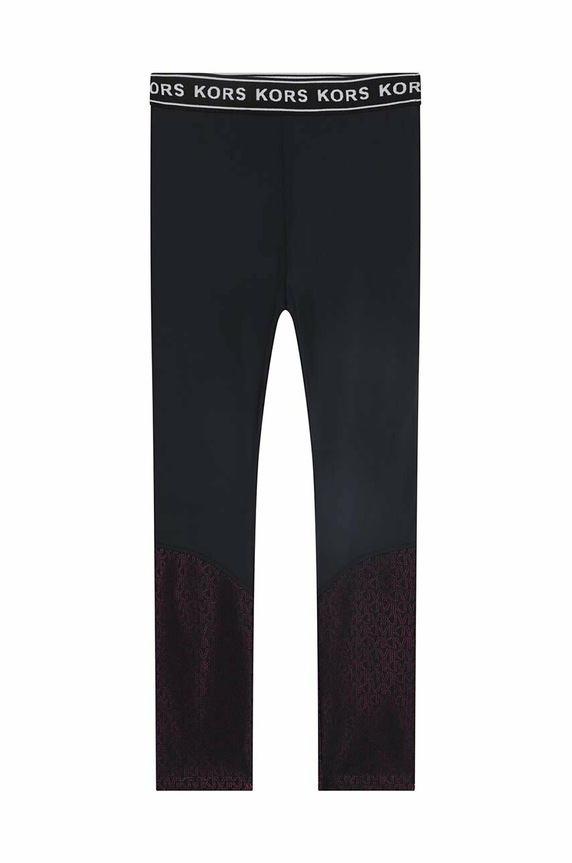 Michael Kors legginsy dziecięce z elastanem czarny R14152.114.150