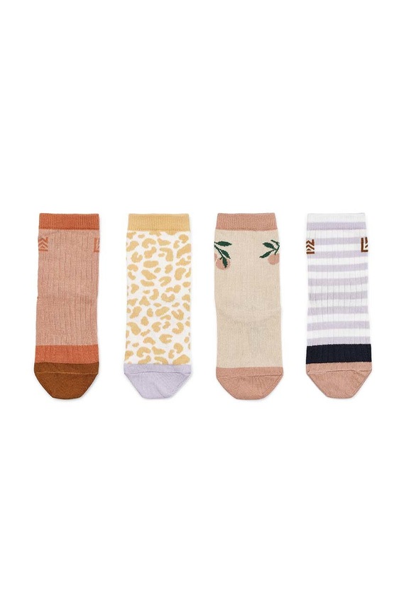 Liewood skarpetki dziecięce 4-pack LW12993 beżowy SS23