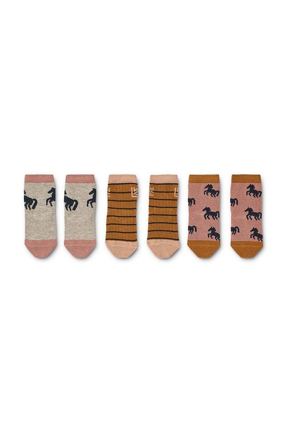 Detské ponožky Liewood 3-pak LW15118 ružová AW24