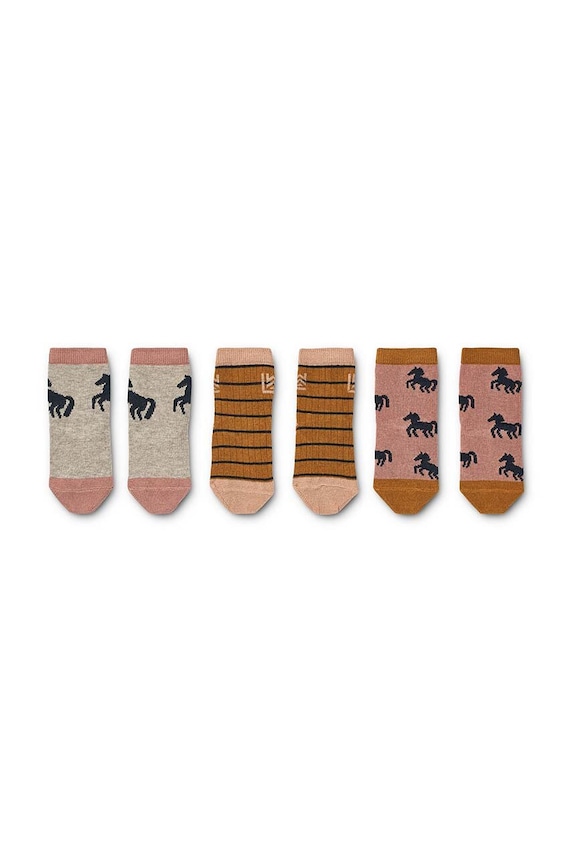 Detské ponožky Liewood 3-pak LW15118 ružová AW24