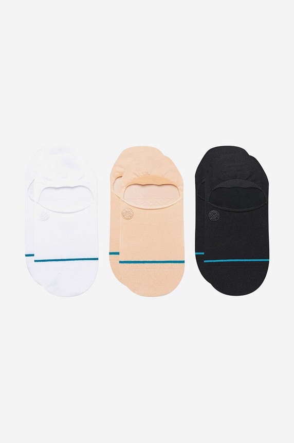 Stance zokni Icon No Show 3 pár rövid zokni bézs A145A23ICO
