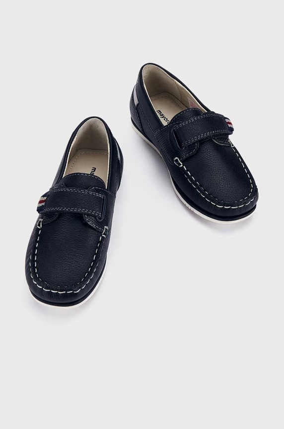 Dětské kožené mokasíny Mayoral 41486.85A.Baby námořnická modř SS23