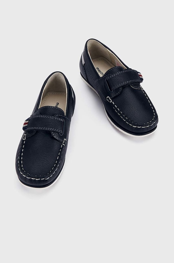 Dětské kožené mokasíny Mayoral 41486.85A.Baby námořnická modř SS23