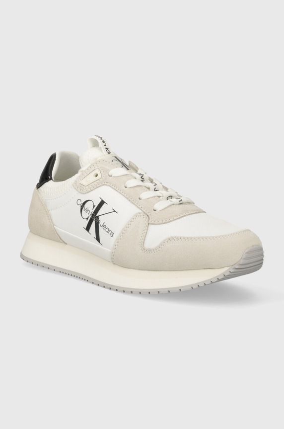 Calvin Klein Jeans sportcipő YW0YW00840 RUNNER SOCK LACEUP NY-LTH W LACE UP YW0YW00840 fehér SS25
