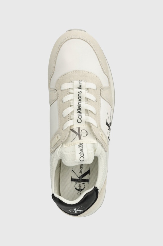 Calvin Klein Jeans sportcipő YW0YW00840 RUNNER SOCK LACEUP NY-LTH W LACE UP fehér YW0YW00840