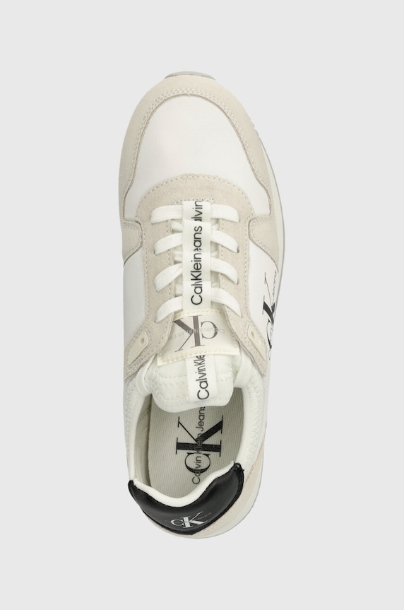 Calvin Klein Jeans sportcipő YW0YW00840 RUNNER SOCK LACEUP NY-LTH W LACE UP fehér YW0YW00840