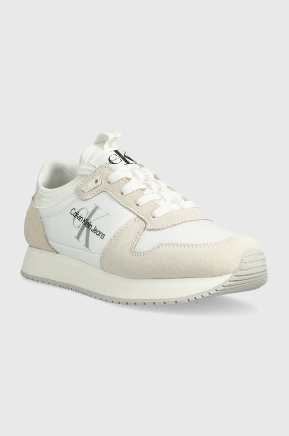 Calvin Klein Jeans sportcipő YW0YW00840 RUNNER SOCK LACEUP NY-LTH W LACE UP YW0YW00840 bézs SS25