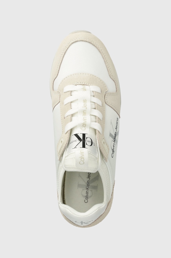 Calvin Klein Jeans sportcipő YW0YW00840 RUNNER SOCK LACEUP NY-LTH W LACE UP bézs YW0YW00840