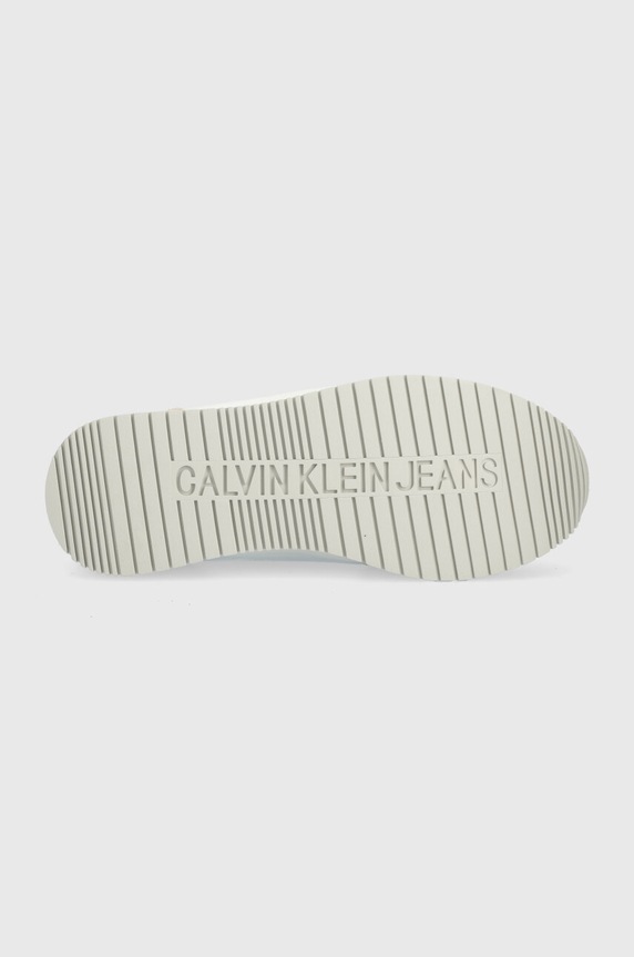 Calvin Klein Jeans sportcipő YW0YW00840 RUNNER SOCK LACEUP NY-LTH W LACE UP YW0YW00840 bézs
