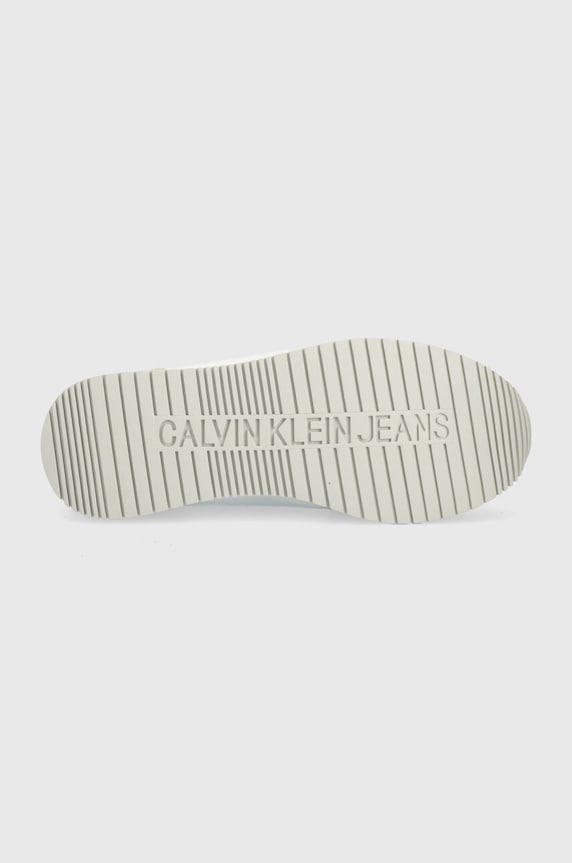 Calvin Klein Jeans sportcipő YW0YW00840 RUNNER SOCK LACEUP NY-LTH W LACE UP YW0YW00840 bézs