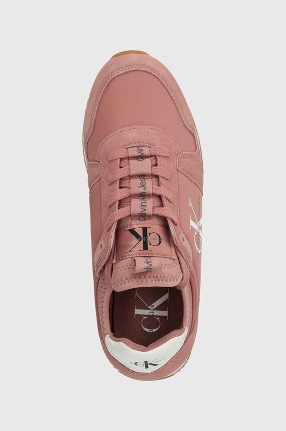 Calvin Klein Jeans sportcipő YW0YW00840 RUNNER SOCK LACEUP NY-LTH W LACE UP rózsaszín YW0YW00840