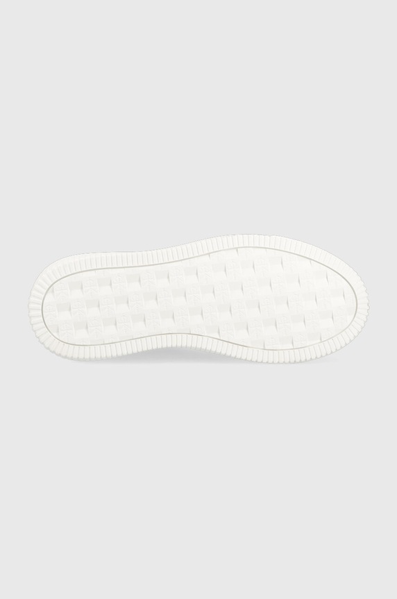 Kožne tenisice Calvin Klein Jeans YW0YW00823 CHUNKY CUPSOLE MONOLOGO W MONO LTH WN YW0YW00823 bijela