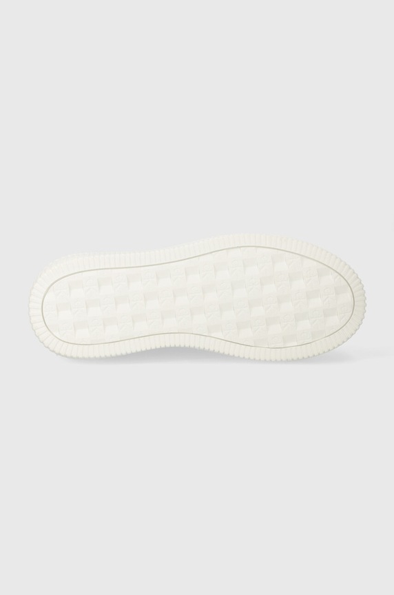 Calvin Klein Jeans bőr sportcipő YWYW823 CHUNKY CUPSOLE MONOLOGO W MONO LTH WN YW0YW00823 fehér