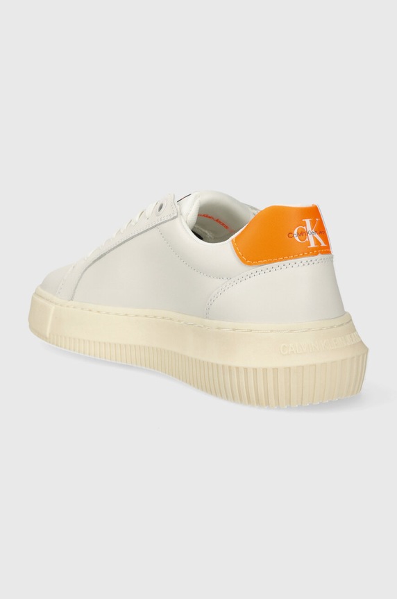 Παπούτσια Δερμάτινα sneakers Calvin Klein Jeans YW0YW00823 CHUNKY CUPSOLE MONOLOGO W CHUNKY CUPSOLE MONO LTH WN YW0YW00823 μπεζ