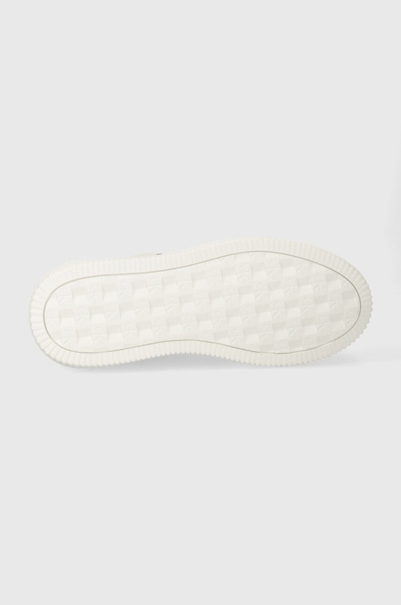 Calvin Klein Jeans bőr sportcipő YWYW823 CHUNKY CUPSOLE MONOLOGO W MONO LTH WN YW0YW00823 bézs