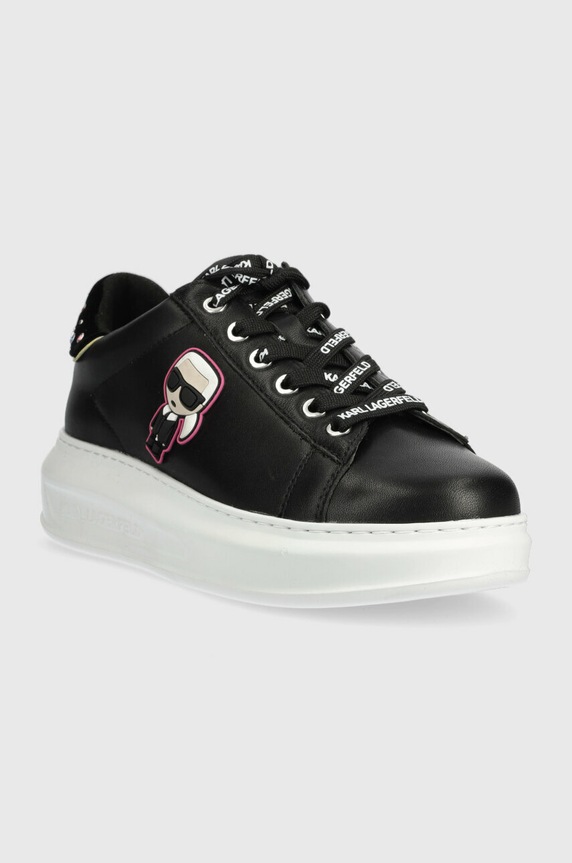 Kožne tenisice Karl Lagerfeld KL62547 KAPRI KL62547.000 crna SS23