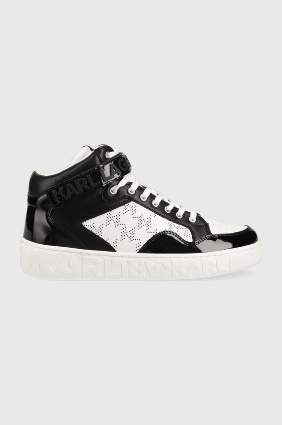 Δερμάτινα sneakers Karl Lagerfeld KL61056 KUPSOLE III πλατφόρμα μαύρο KL61056.001